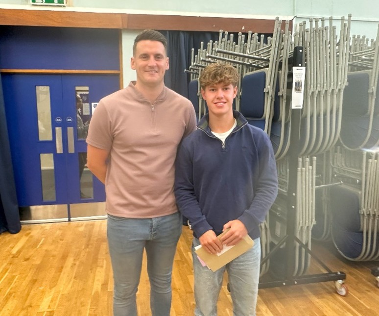 Mr Cope pictured with Louis (right)